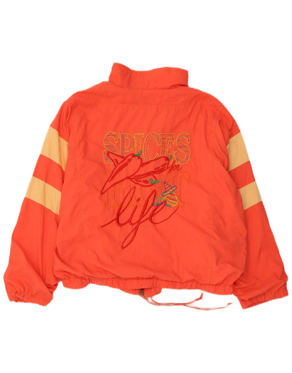 Giacca da tuta da donna VINTAGE UK 12 color block arancione medio