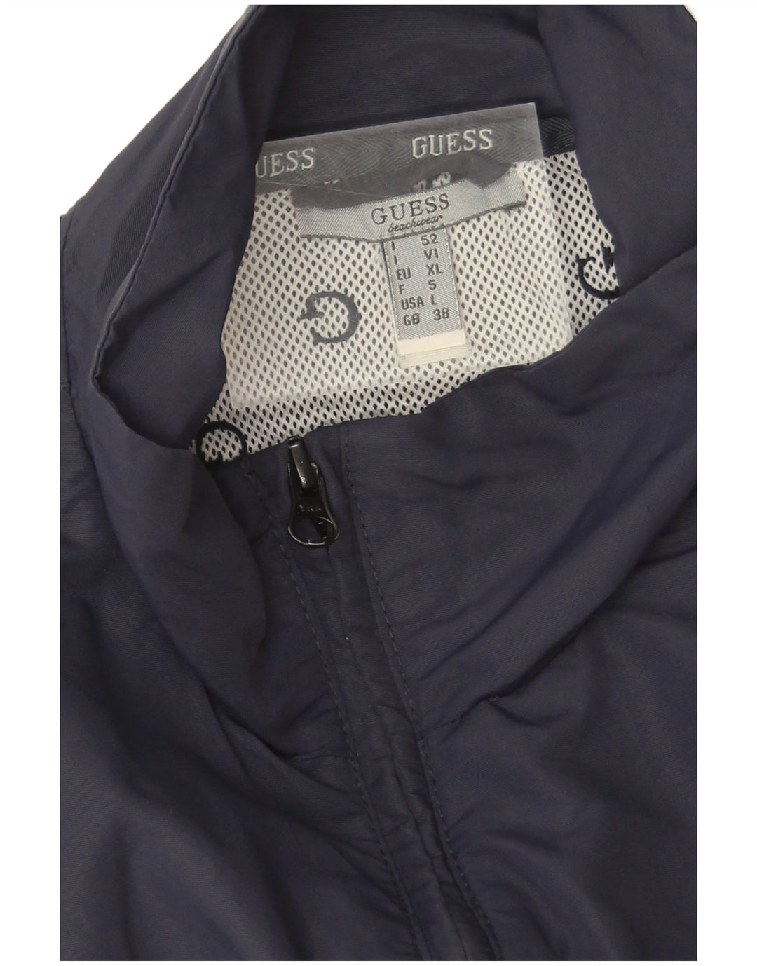 Guess Giacca da ginnastica senza maniche con grafica da uomo XL Poliestere blu navy