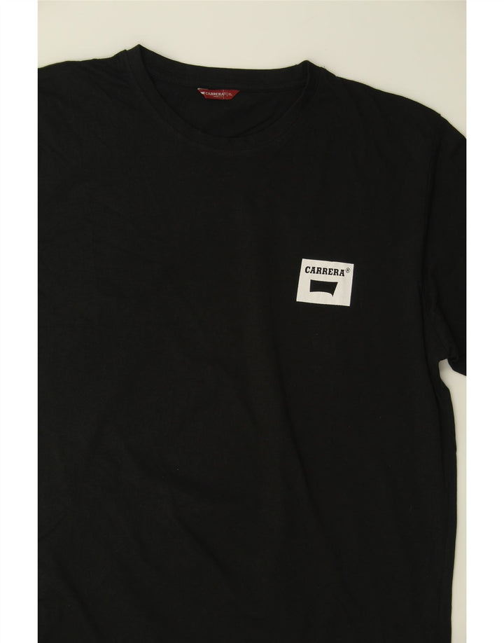 CARRERA Mens T-Shirt Top XL Black Cotton Vintage Carrera and Second-Hand Carrera from Messina Hembry 