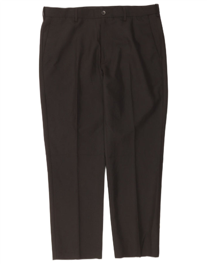 Pantaloni chino vestibilità regolare da uomo Marks & Spencer W36 L29 poliestere nero