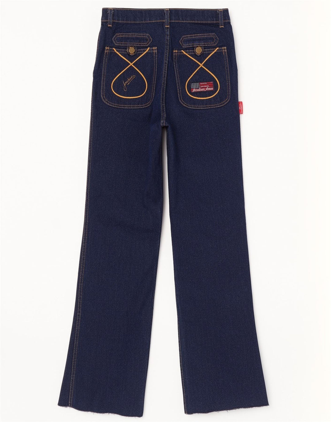 Jeans bootcut da donna vintage W30 L33 cotone blu navy