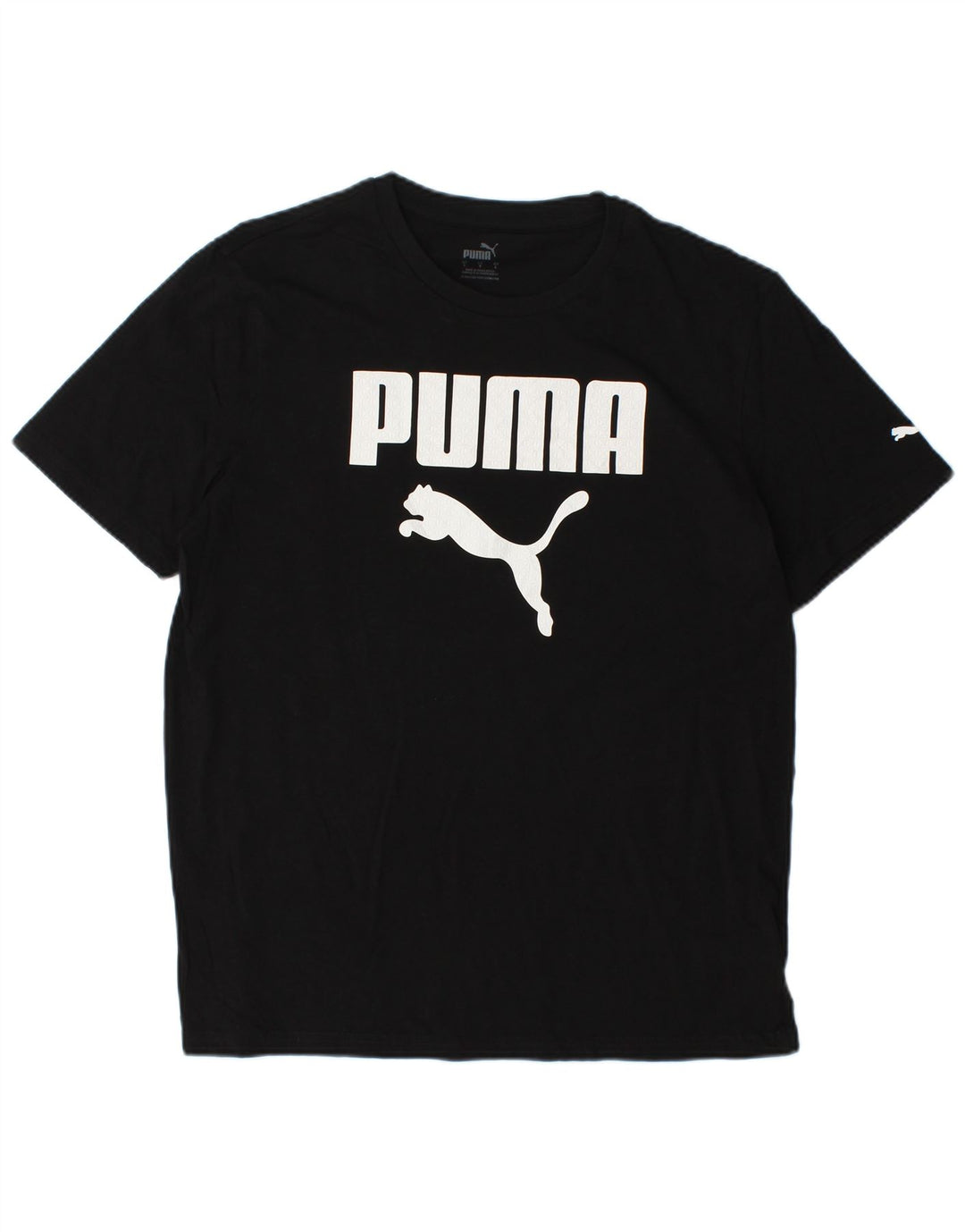 T-shirt grafica PUMA da uomo, taglia grande, in cotone nero