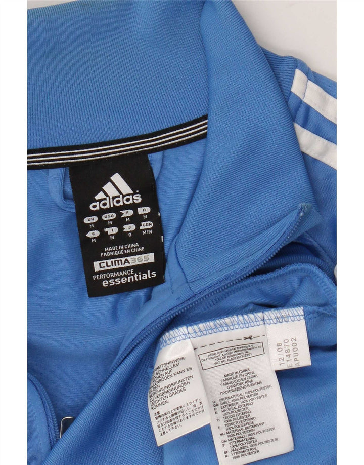 Giacca superiore della tuta da uomo Adidas Clima 365 blu medio in poliestere