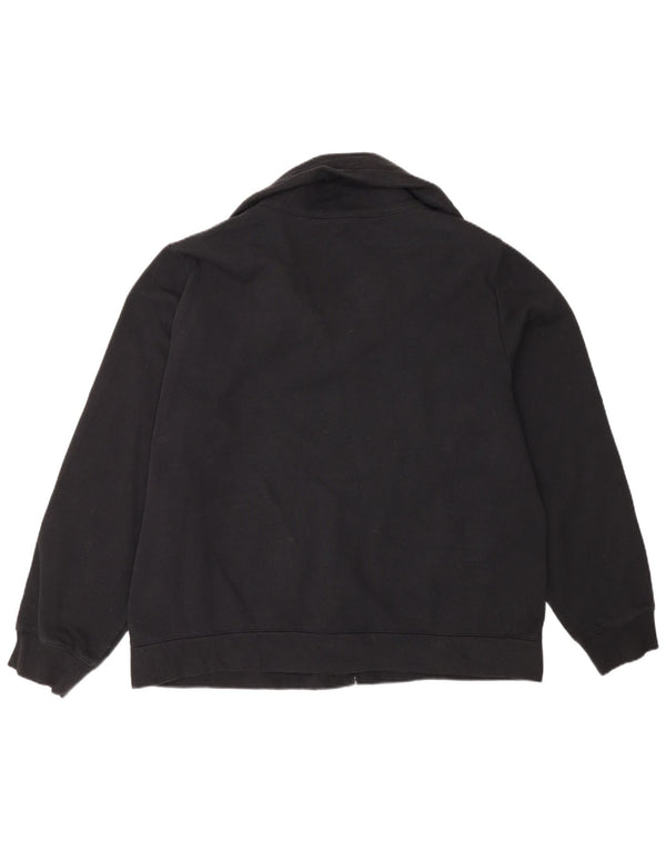 Champion Womens Graphic Tracksuit Top Jacket UK 22 3XL Black Cotton