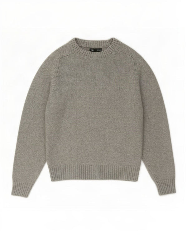 Maglione Zara per ragazze con scollo a barca 13-14 anni in cotone grigio