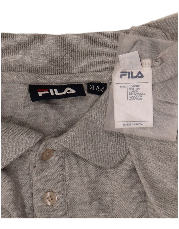 Polo da uomo FILA XL in cotone grigio