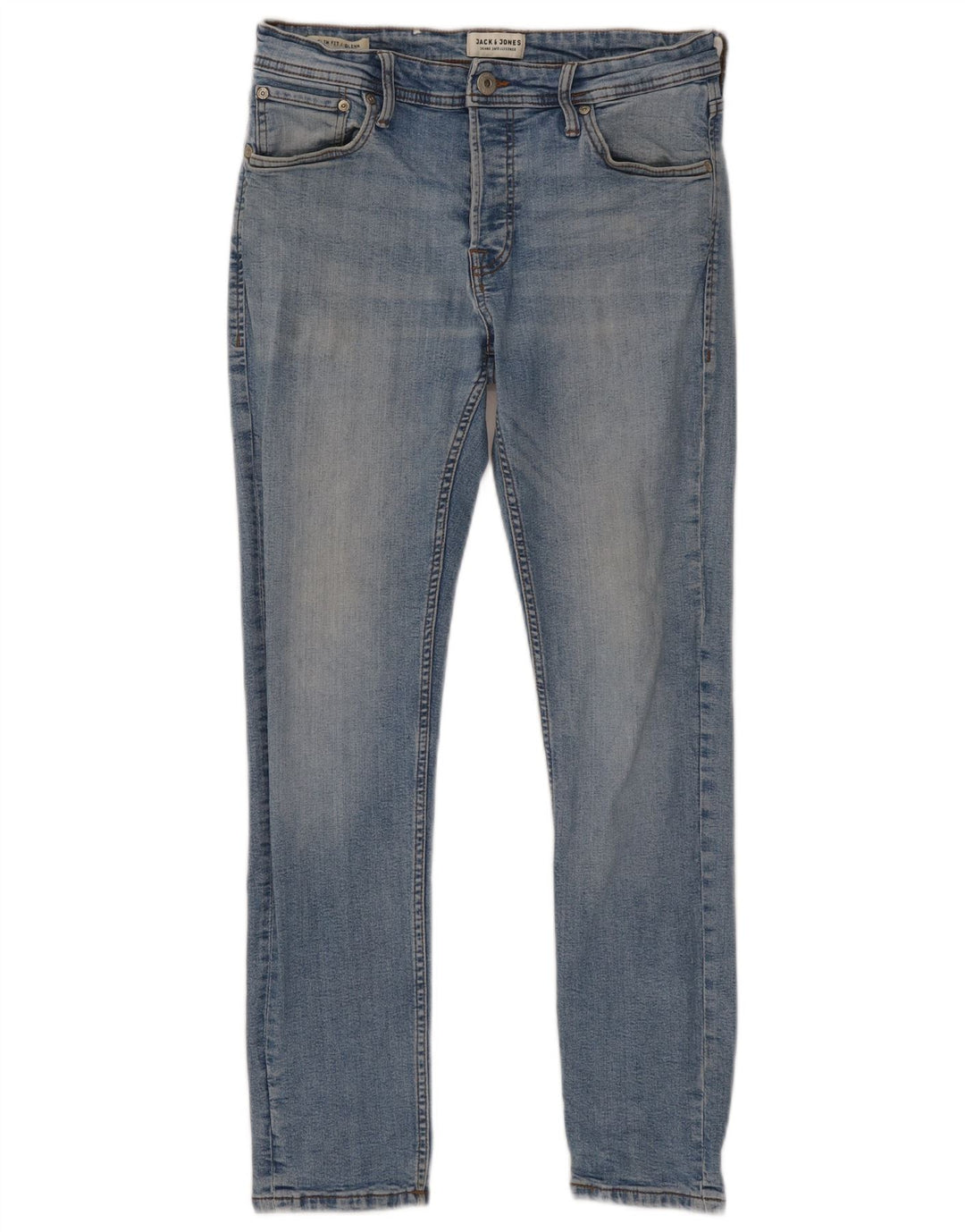 Jack & Jones Uomo GLENN Slim Jeans W32 L30 Cotone Blu