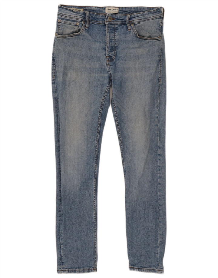 Jack & Jones Uomo GLENN Slim Jeans W32 L30 Cotone Blu