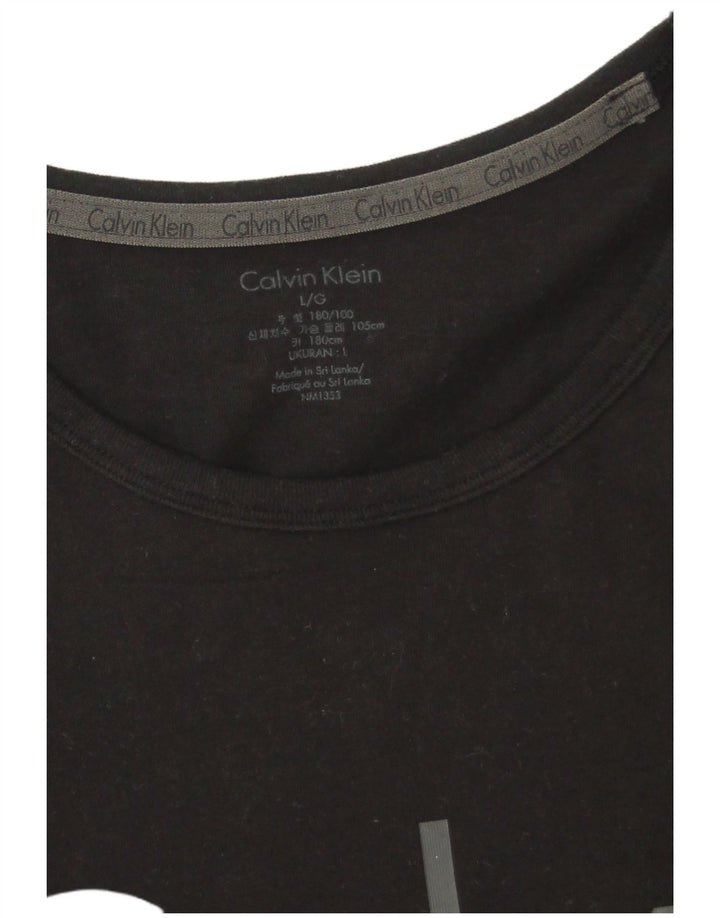 T-shirt grafica da uomo Calvin Klein grande nera