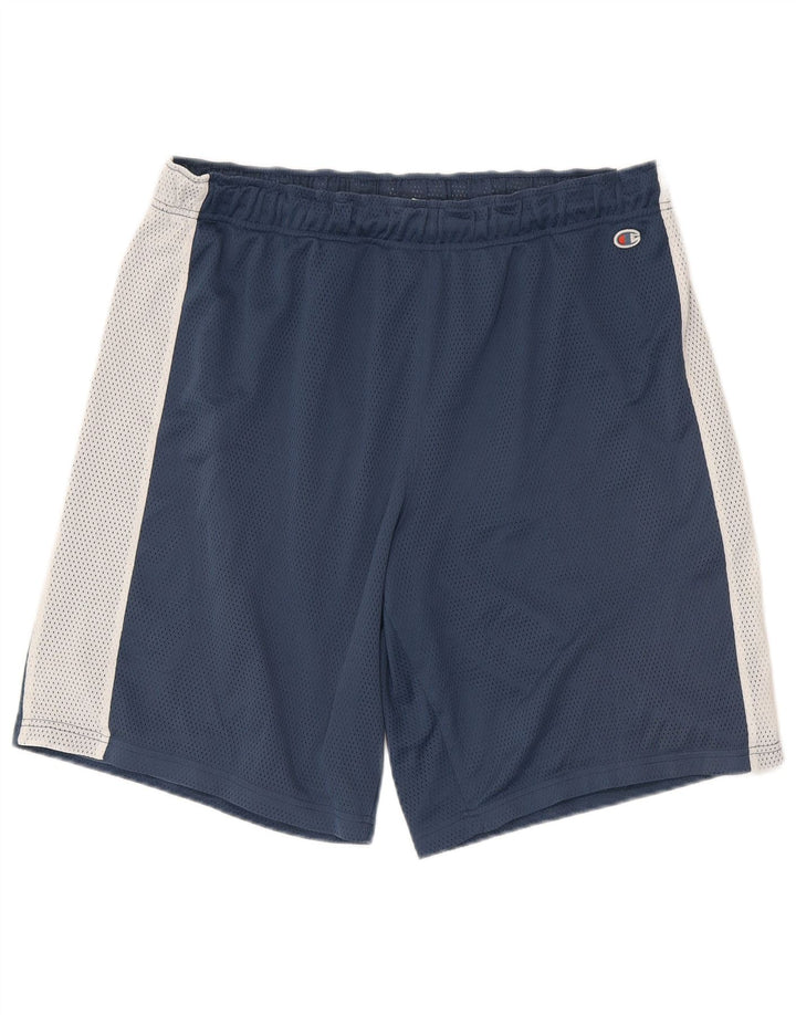Pantaloncini sportivi da uomo Champion XL Poliestere color block blu navy