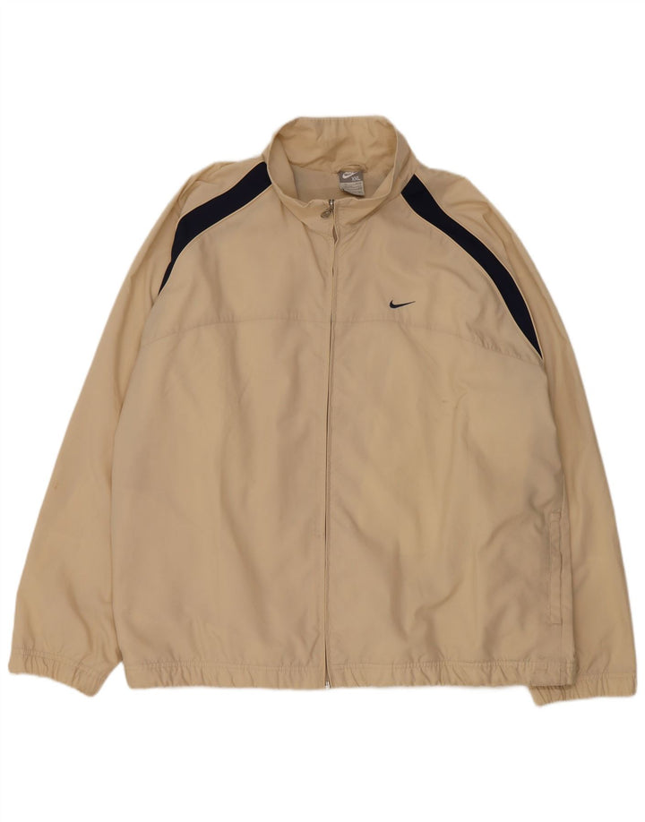 Giacca da tuta da uomo Nike UK 47/48 2XL Poliestere color block beige