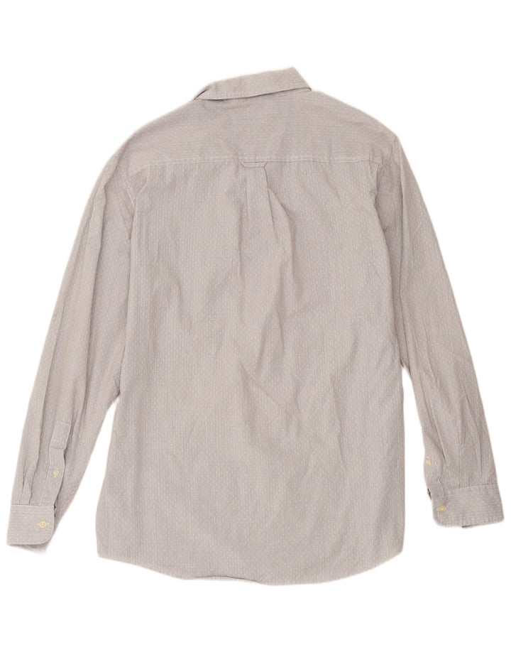 Camicia Chaps da uomo Easy Care in cotone geometrico grigio medio