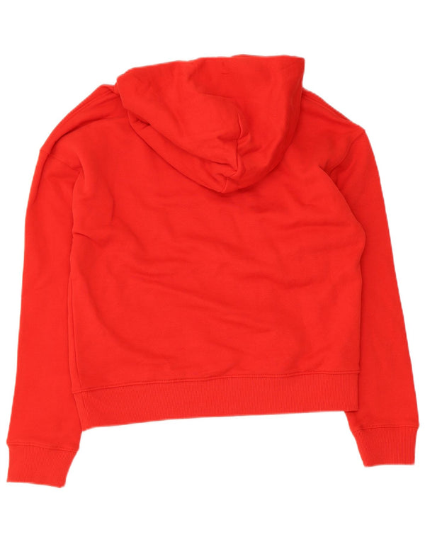 Maglione con cappuccio oversize da donna Tommy Hilfiger UK 6 XS rosso cotone