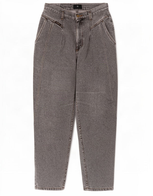 Jeans affusolati a vita alta da donna Lee US 12 Large W28 L28 Grigio