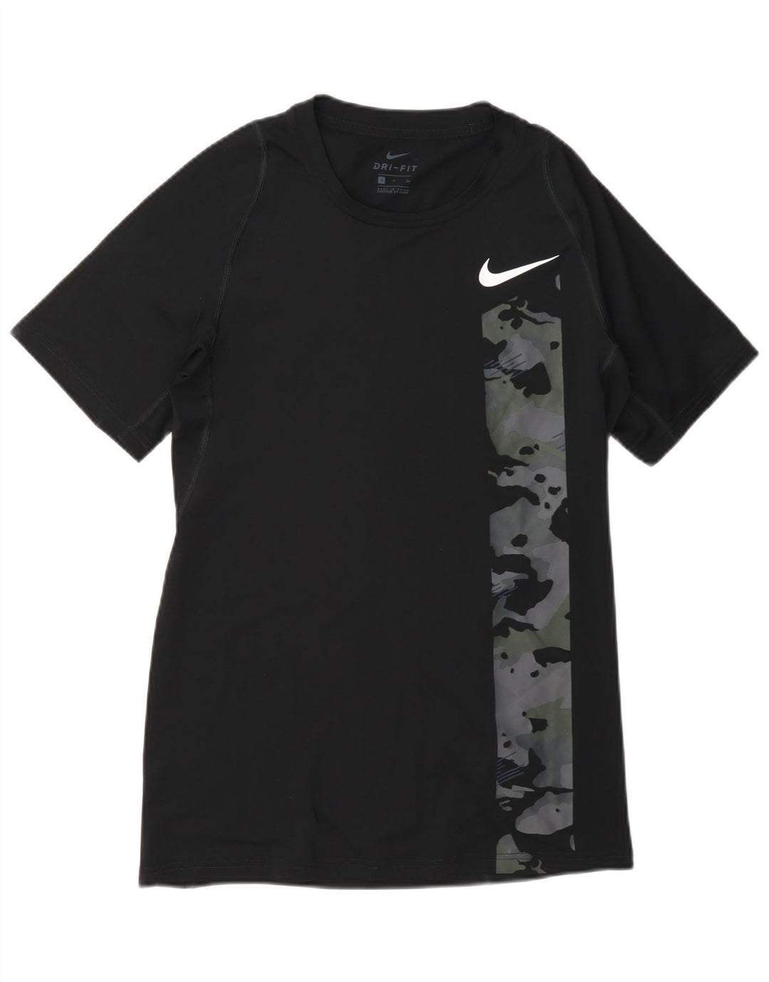 T-shirt grafica Nike Dri Fit da uomo, piccola, in poliestere mimetico nero