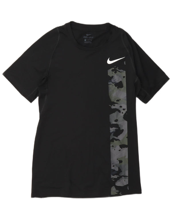 T-shirt grafica Nike Dri Fit da uomo, piccola, in poliestere mimetico nero