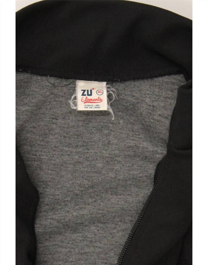 ZU ELEMENTS Womens Tracksuit Top Jacket UK 18 XL Black Polyester Vintage Zu Elements and Second-Hand Zu Elements from Messina Hembry 