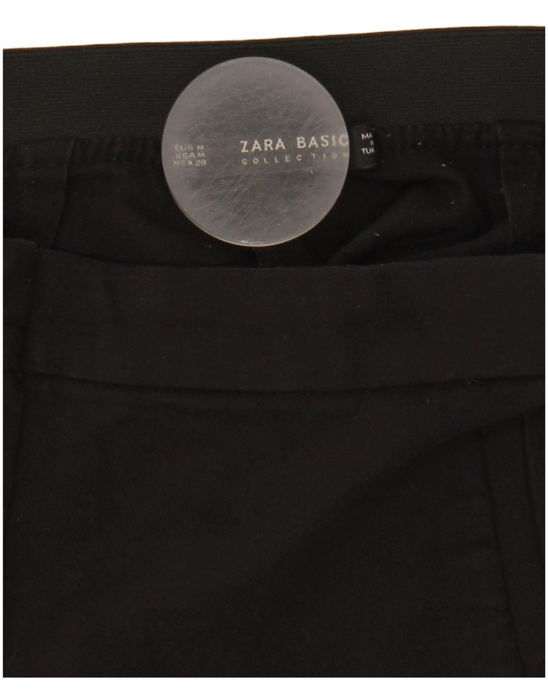 Pantaloni chino slim da donna Zara medi W28 L28 color block nero