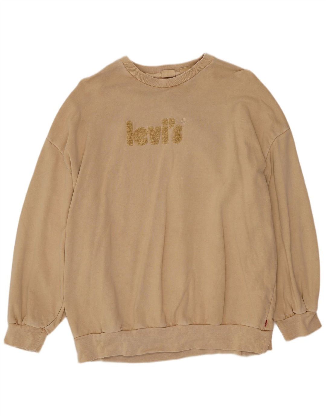 Levi's Uomo Felpa oversize con grafica Maglione piccolo in cotone beige