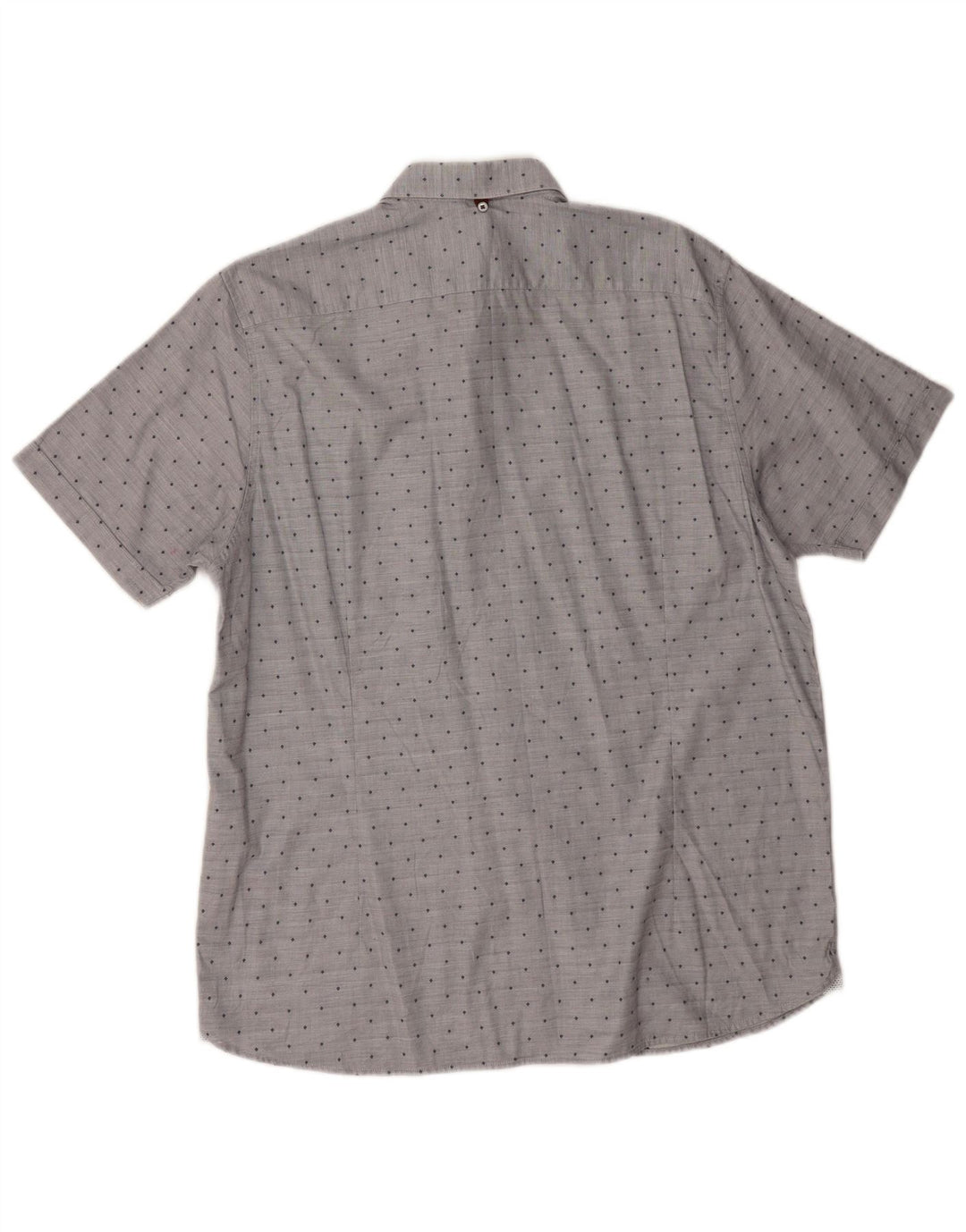 Ted Baker Camicia a maniche corte da uomo Taglia 5 XL Cotone maculato grigio
