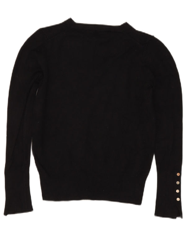 Maglione corto con scollo a V da donna Zara UK 8 piccolo nero