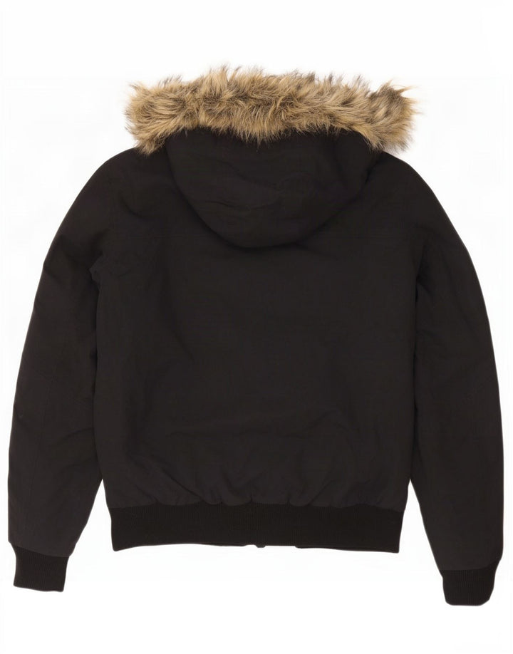 Giubbotto bomber con cappuccio da uomo Jack Wolfskin UK 36/38 medio nero poliammide
