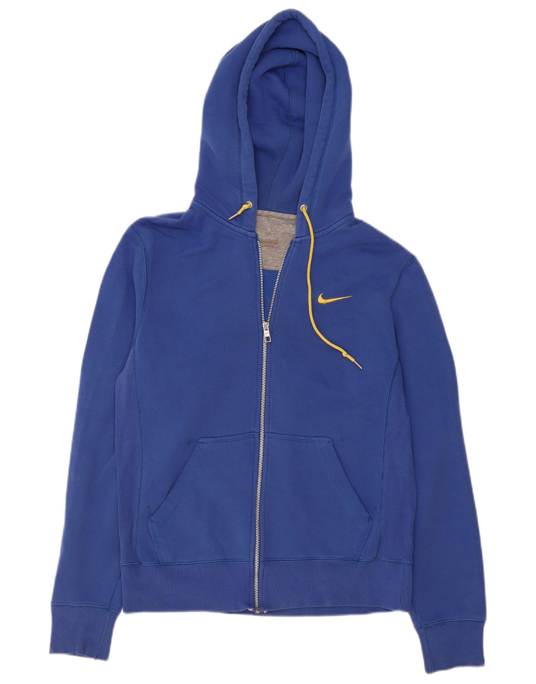 Felpa con cappuccio e zip Nike da uomo, grande, in cotone blu