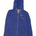 Felpa con cappuccio e zip Nike da uomo, grande, in cotone blu