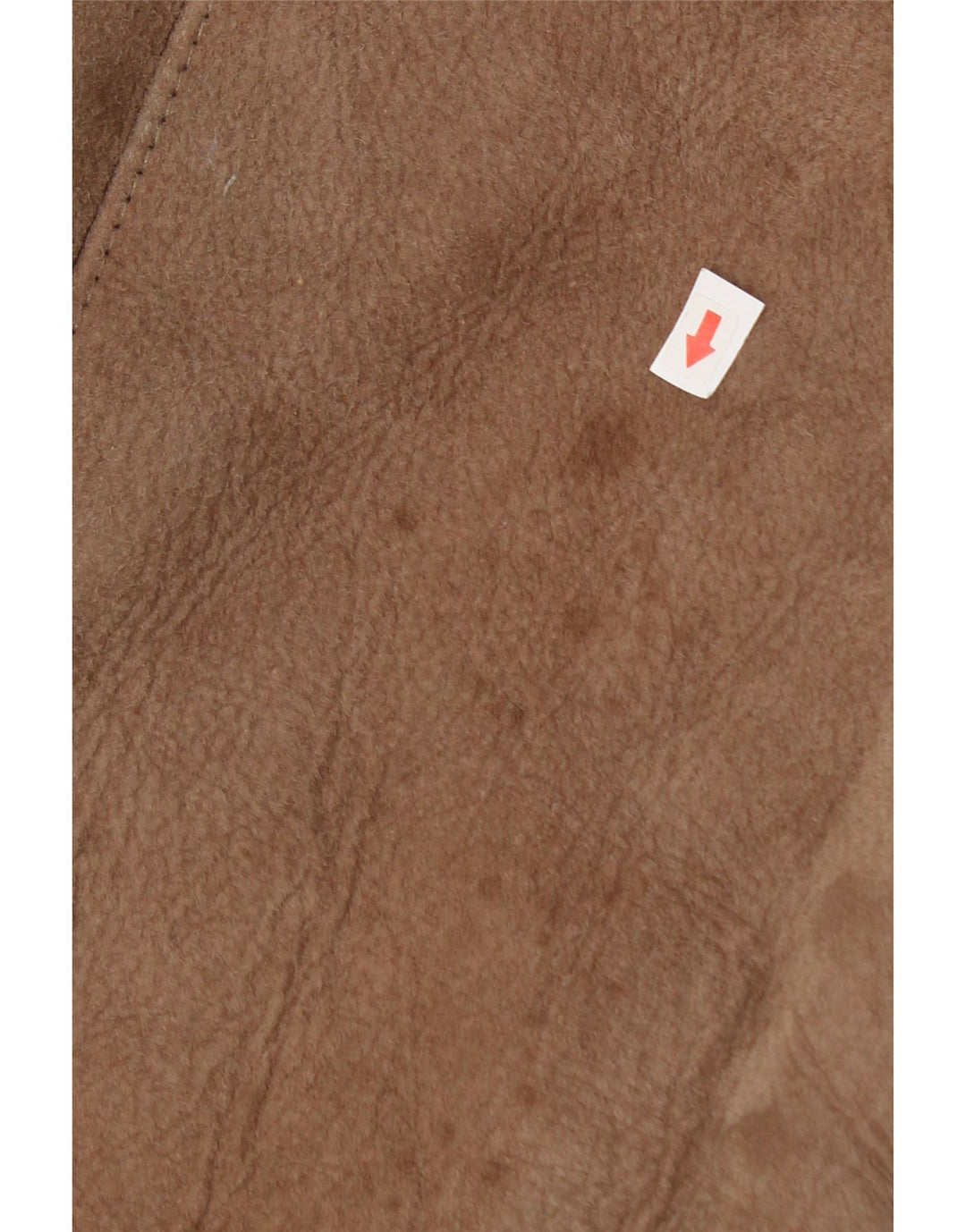 Giacca in shearling oversize da donna vintage IT 36 XS Pelle di agnello marrone