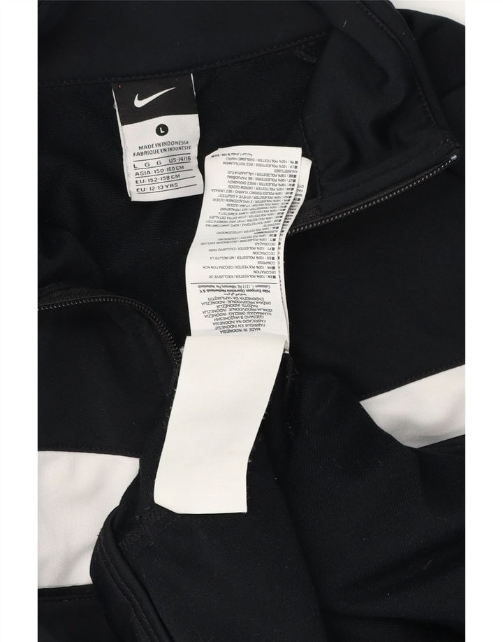 Giacca superiore della tuta da ragazzo Nike 12-13 anni Large Black Colourblock