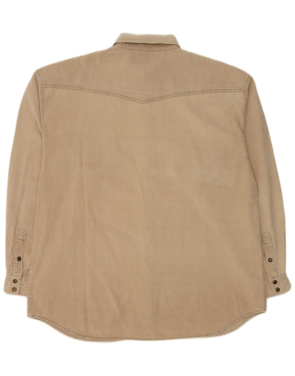 Camicia da uomo in velluto a coste Wrangler 2XL cotone beige