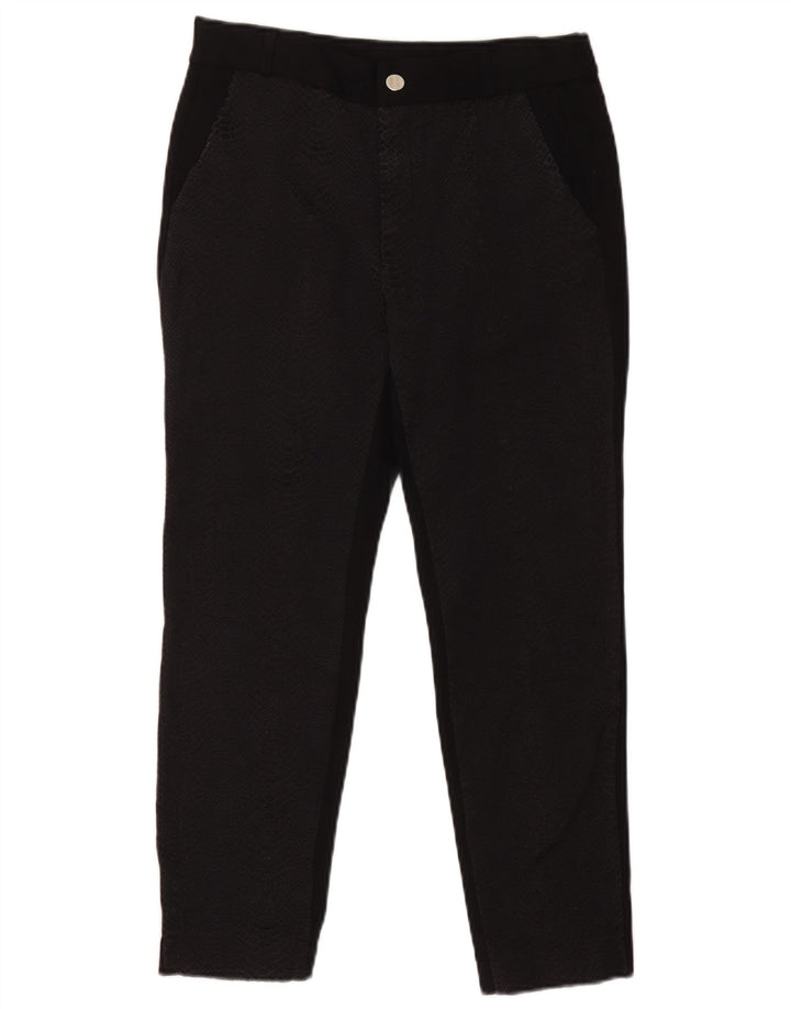 Pantaloni corti da donna Zara medi W28 L25 neri con stampa animalier