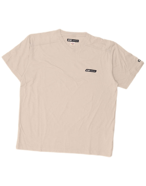 T-shirt Reebok da uomo Top XL in cotone grigio