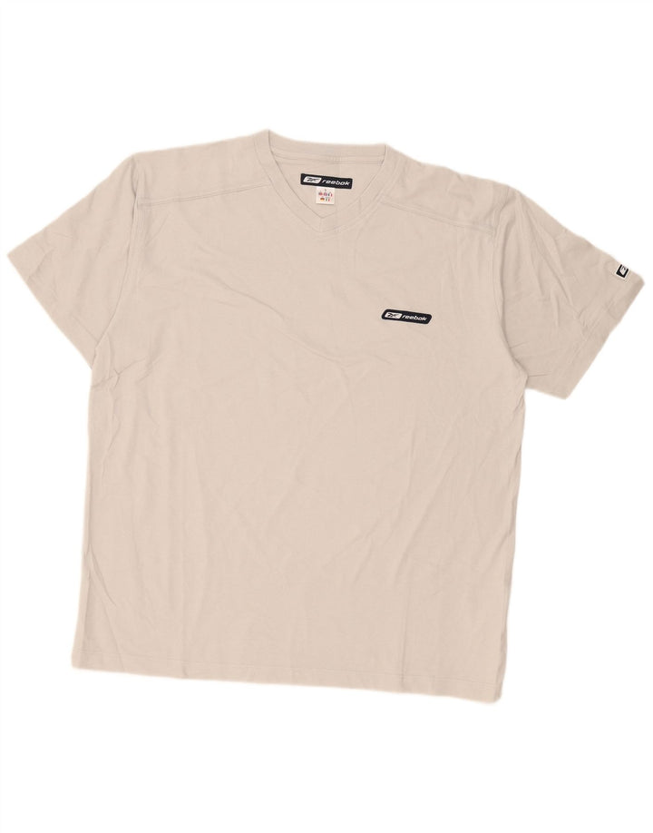 T-shirt Reebok da uomo Top XL in cotone grigio