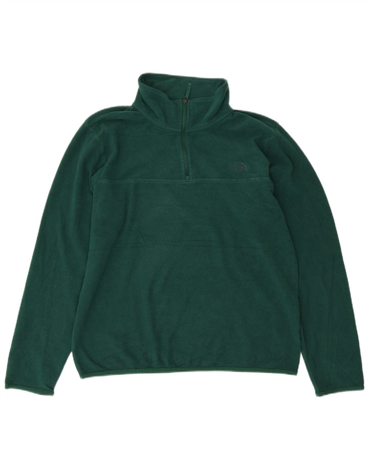 THE NORTH FACE Maglione da uomo in pile con collo con zip, grande poliestere verde