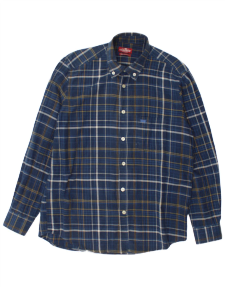 Carrera Camicia da uomo in flanella vestibilità regolare, grande cotone a quadri blu navy