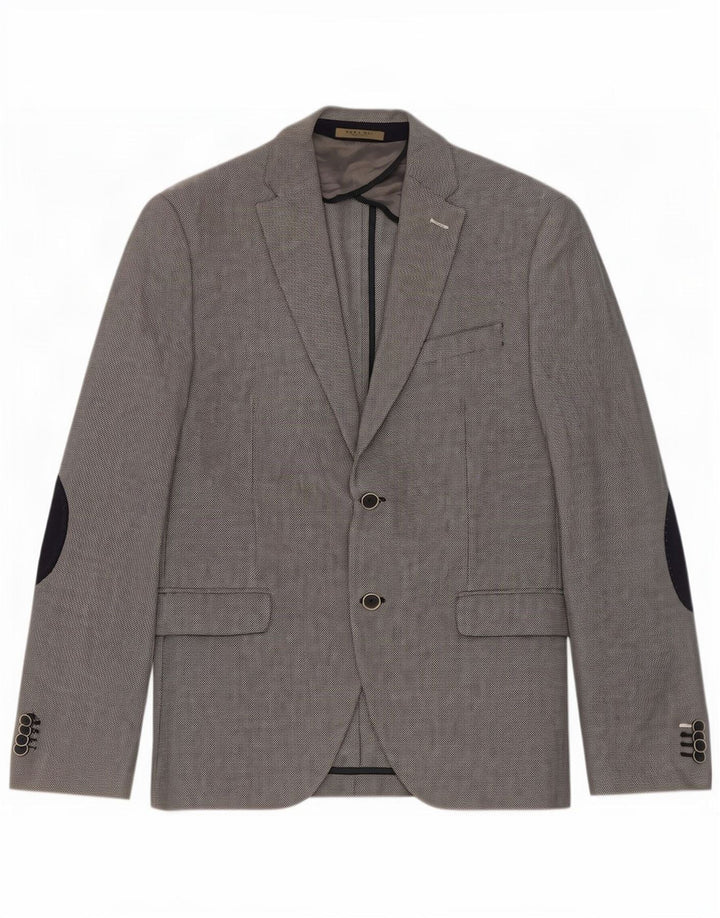 Giacca blazer a 2 bottoni da uomo Zara EU 52 grande grigia