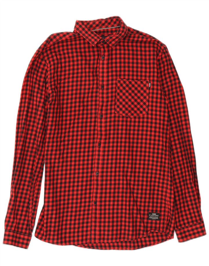 Camicia da uomo Jack & Jones grande a quadretti rossi