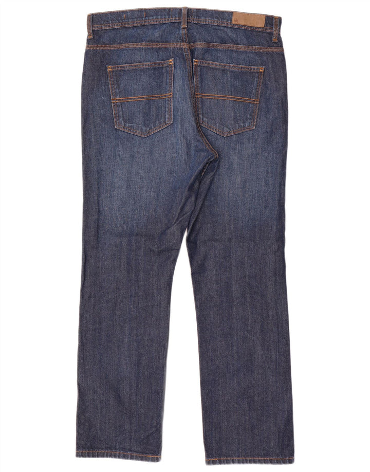 Jeans dritti regolari da uomo Marks & Spencer W34 L29 cotone blu