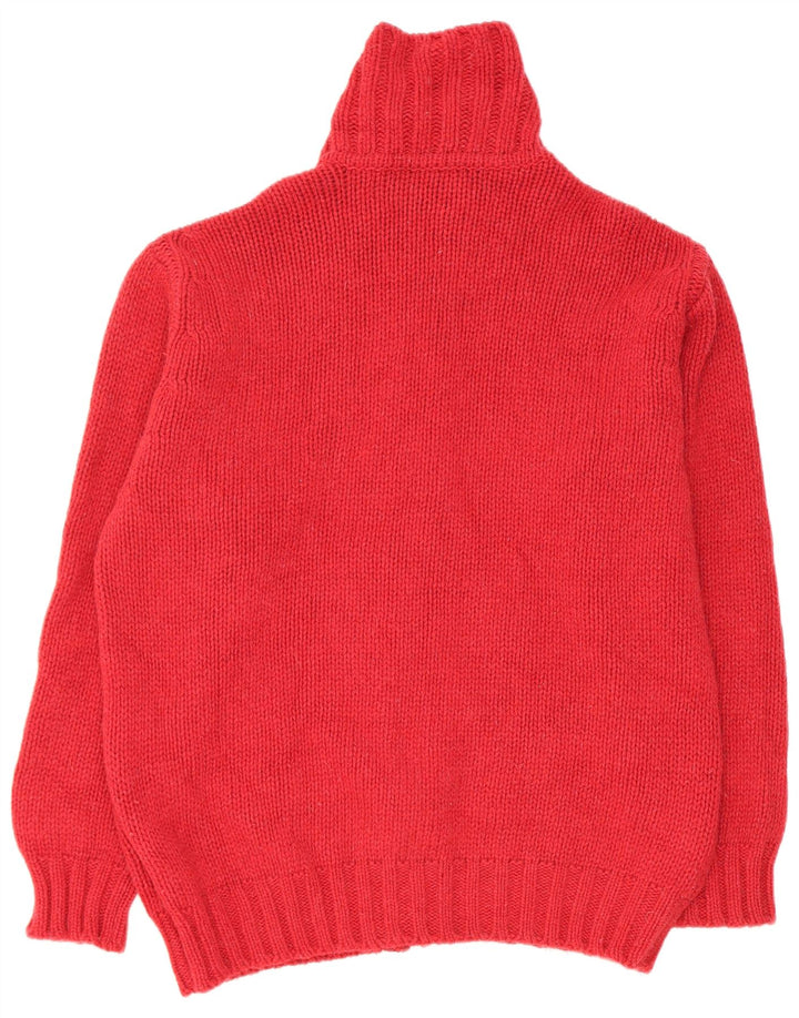Maglione cardigan da uomo White Sails grande lana vergine rossa