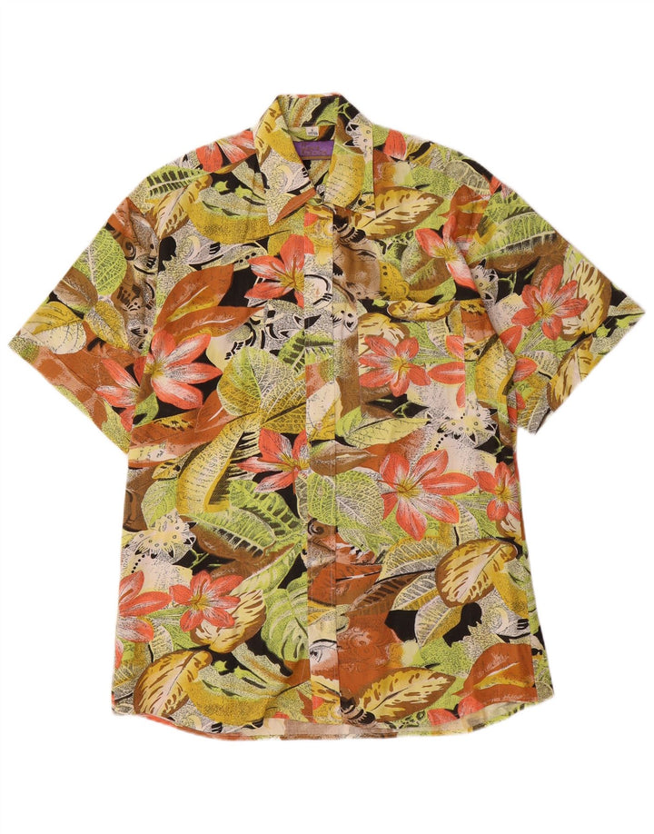 Camicia a maniche corte da uomo VINTAGE piccolo floreale multicolore