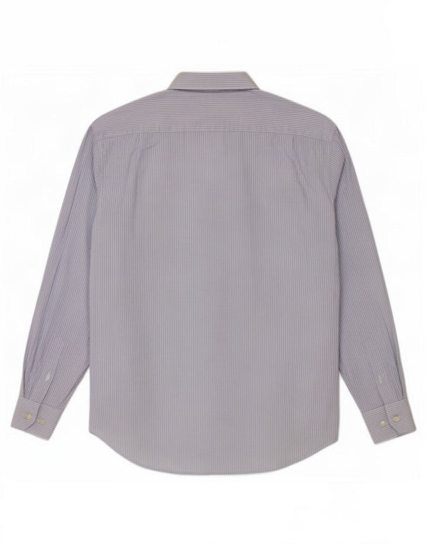 Camicia da uomo Massimo Dutti taglia 44 17 1/2 XL gessato blu