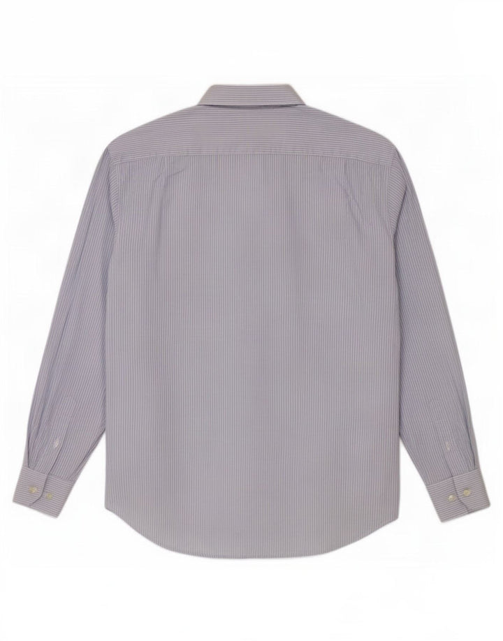 Camicia da uomo Massimo Dutti taglia 44 17 1/2 XL gessato blu