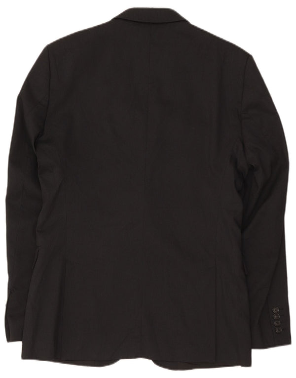 Giacca blazer a 2 bottoni da uomo Zara EU 50 viscosa gessata nera media