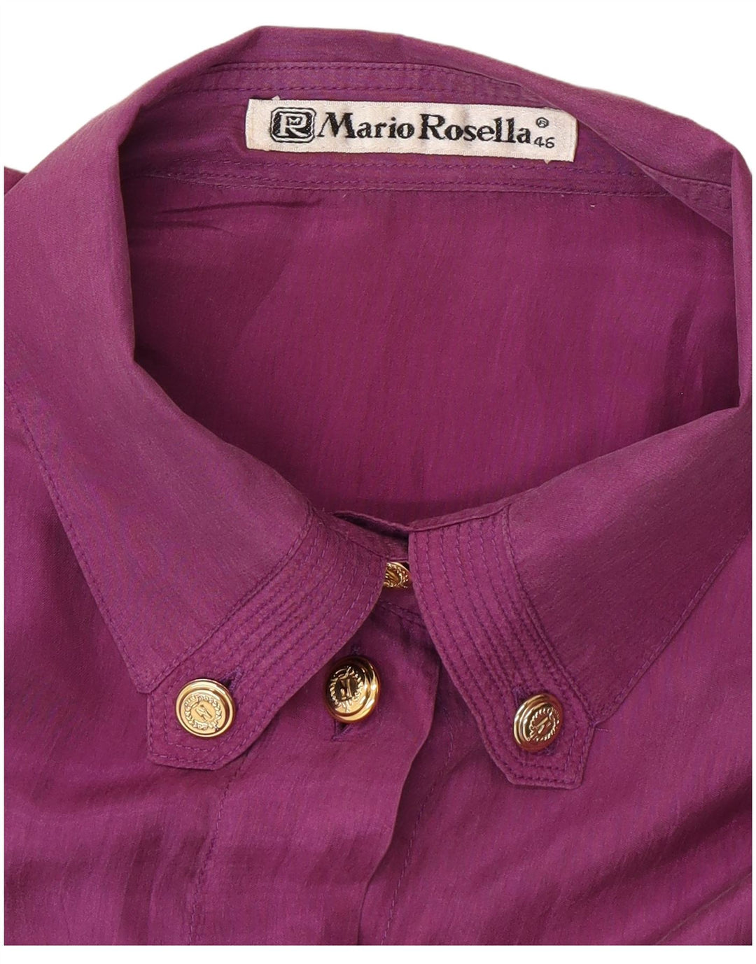 MARIO ROSELLA Camicetta camicia oversize da donna IT 46 Large Viola Seta