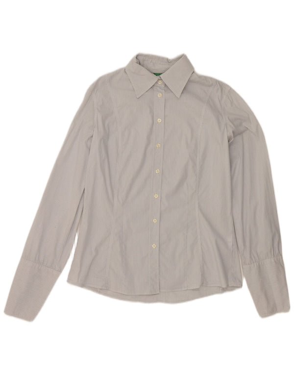 Camicia formale da donna Benetton UK 16 a righe grandi blu