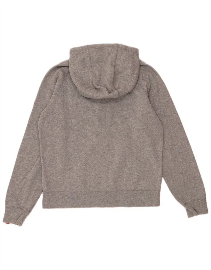 Felpa con cappuccio e zip Nike da uomo in cotone grigio medio sportivo