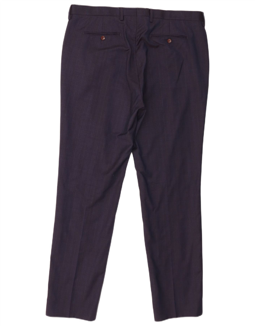 Pantaloni da abito slim da uomo Ted Baker W36 L31 blu navy in lana