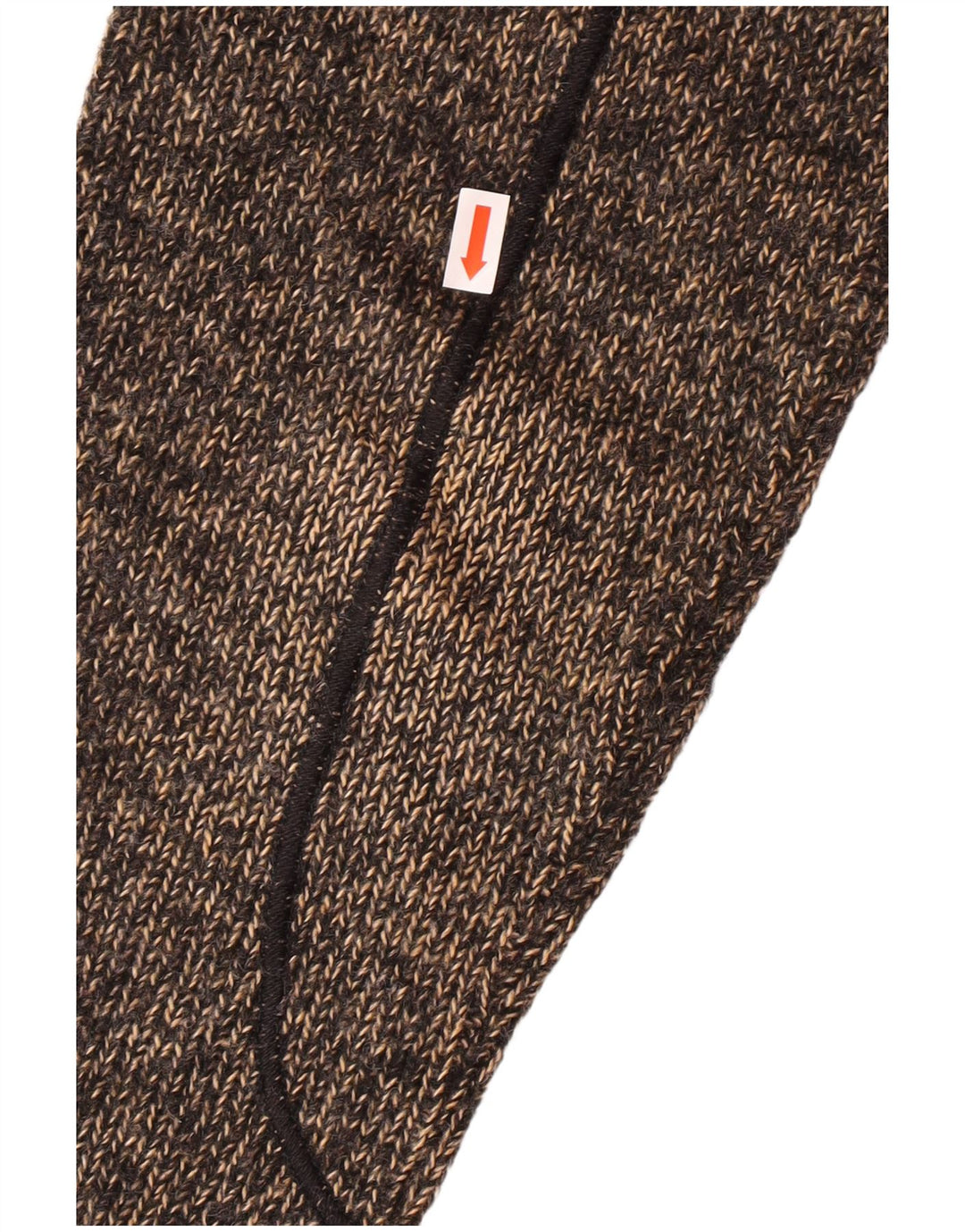Maglione da uomo TRUSSARDI con zip e collo in acrilico chiazzato marrone medio