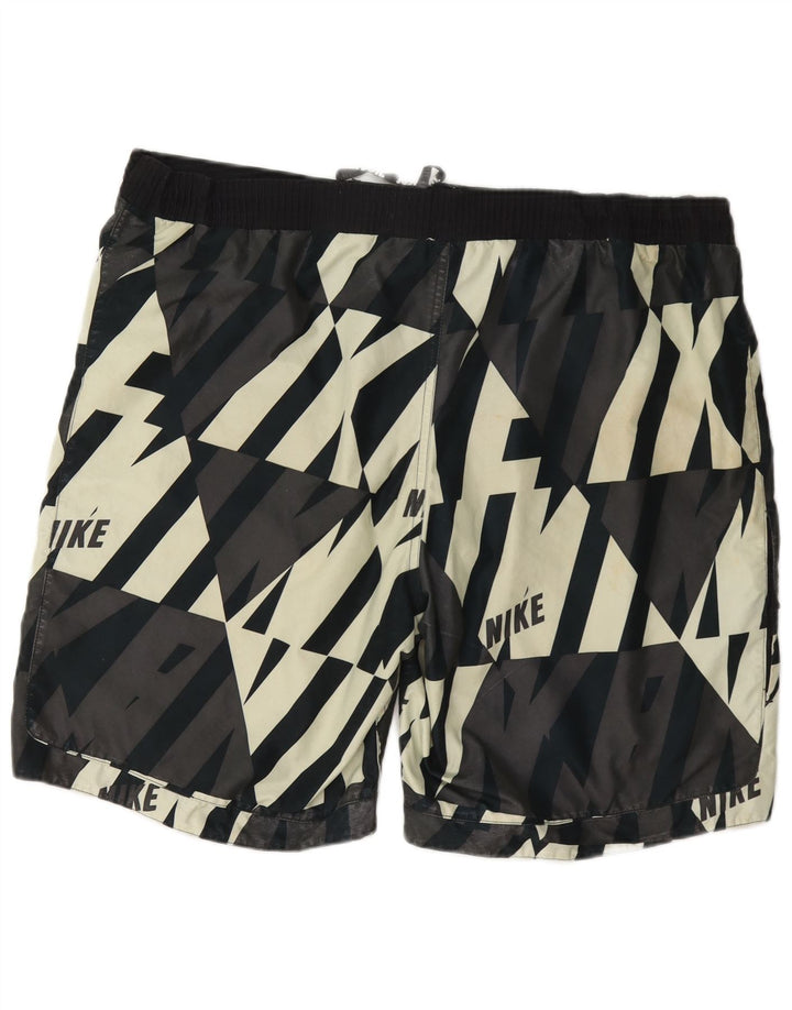 Pantaloncini da bagno Nike da uomo con grafica, grandi, in poliestere nero